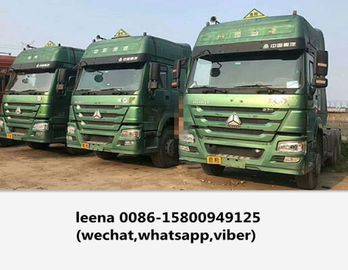 中国 使用されたHowoのディーゼル トレーラーの頭部のトラック2015年になされる375/10の荷車引きのトラクターの頭部 サプライヤー